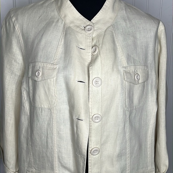 Mossimo Linen Button Up Jacket Size Extra Large - Picture 2 of 10